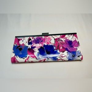 Style & Co. White Floral Clutch Handbag